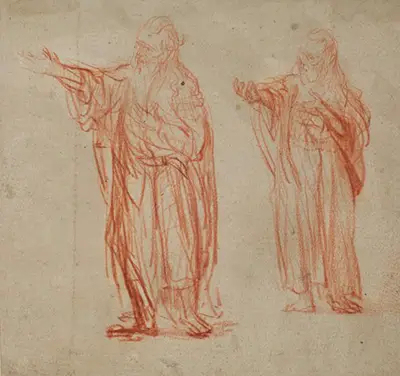 Two Studies of John the Baptist Rembrandt